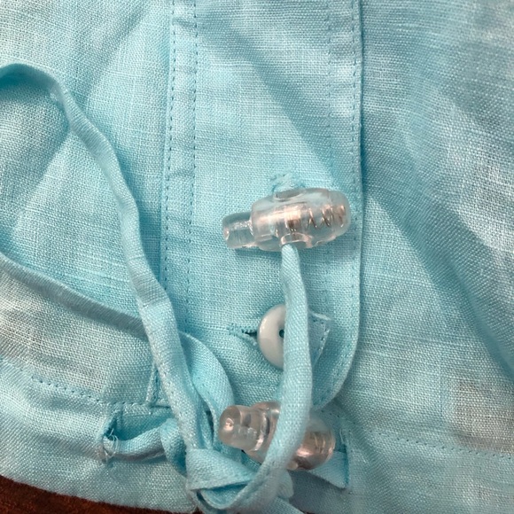 Vintage J. Marco 100% Linen Zip Button down Jacket crop Top Size Large - Picture 7 of 9